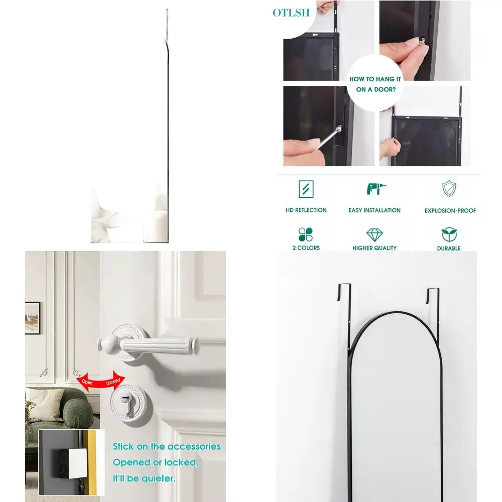 16 x 50 Arched Wall Mirror for Over-the-Door Use in Bedroom, Living Room, or Entryway - Black
16 x 50 Arched Wall Mirror for Over-the-Door Use in Bedroom, Living Room, or Entryway - Black