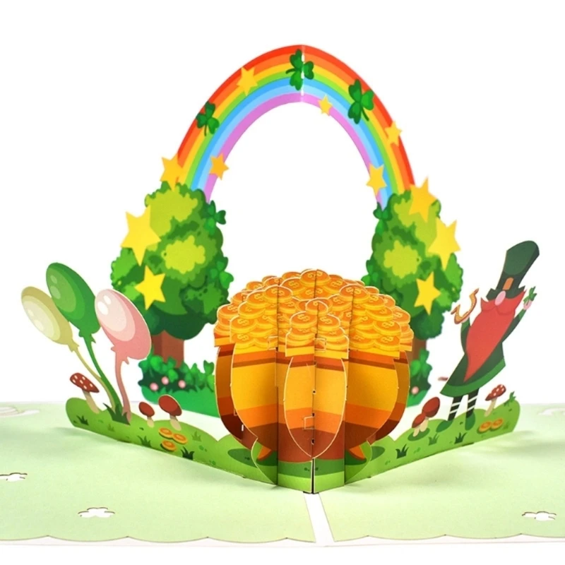 3D Pop-Up Card Patricks Day Greeting Cards Gnomes Paper Postcards for Birthday Holiday Friendship Notecards Gift
3D Pop-Up Card Patricks Day Greeting Cards Gnomes Paper Postcards for Birthday Holiday Friendship Notecards Gift