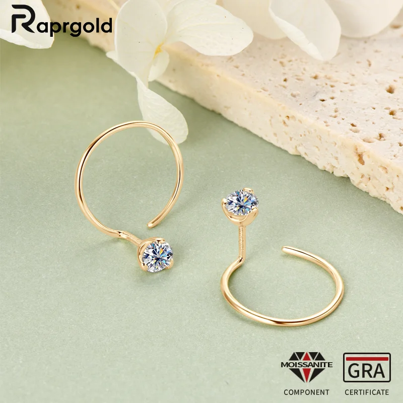 RAPRGOLD GRA Certified Moissanite Trendy Design Stud Earring for Women 925 Sterling Silver Piercing Hook Earrings Jewelry Gifts
RAPRGOLD GRA Certified Moissanite Trendy Design Stud Earring for Women 925 Sterling Silver Piercing Hook Earrings Jewelry Gifts