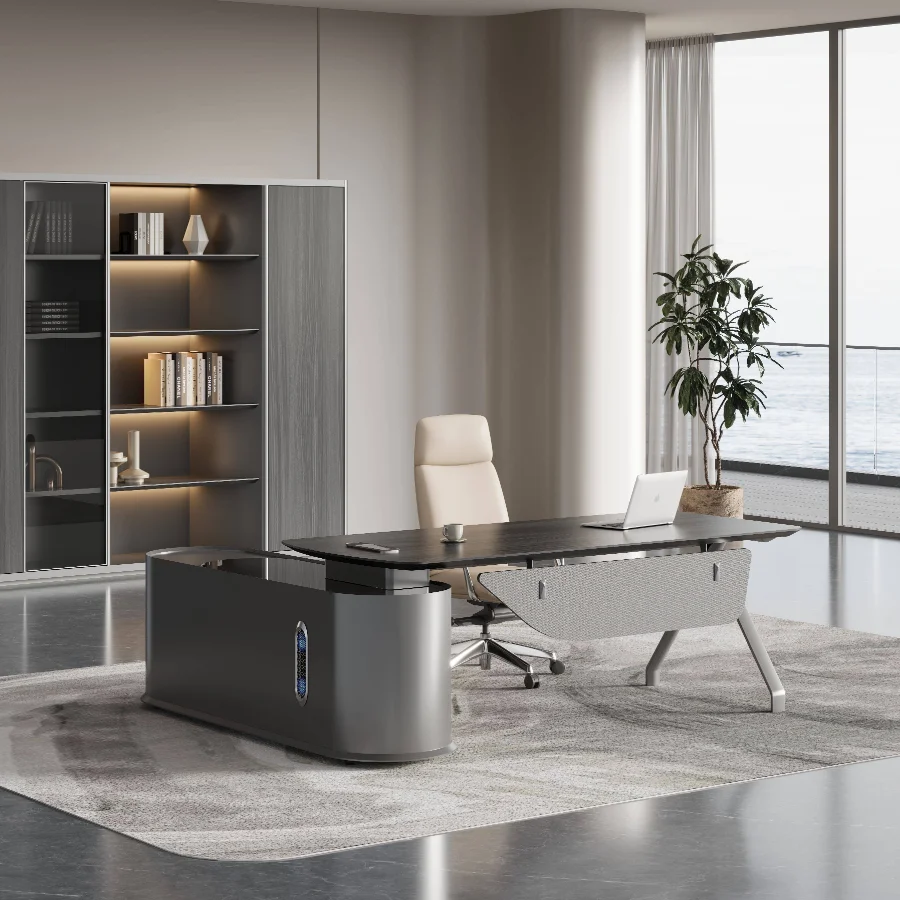 Commercial Furniture Modern Luxury Wood Style Office Computer Desk Simple Boss Panel And L Shaped Desk Table For Office
Commercial Furniture Modern Luxury Wood Style Office Computer Desk Simple Boss Panel And L Shaped Desk Table For Office
