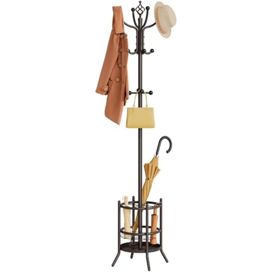 Coat Rack Stand with Umbrella Holder, Coat Tree Freestanding with 16 Hooks, Coat Hangers Stand for Living Room, Bedroom, Office
Coat Rack Stand with Umbrella Holder, Coat Tree Freestanding with 16 Hooks, Coat Hangers Stand for Living Room, Bedroom, Office
