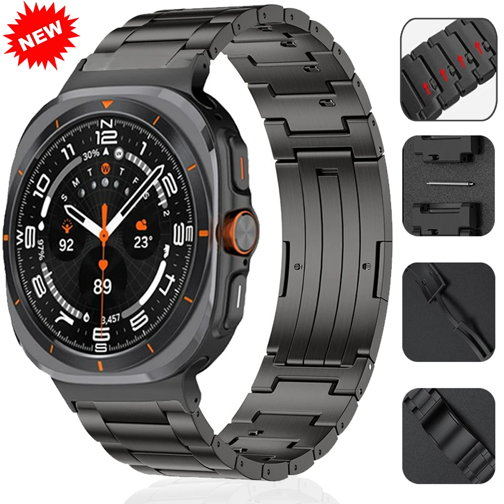 Titanium Strap for Samsung Galaxy Watch Ultra 47mm Smart Watch Quick release Bracelet for Galaxy Watch 47mm Ultra Accessories
Titanium Strap for Samsung Galaxy Watch Ultra 47mm Smart Watch Quick release Bracelet for Galaxy Watch 47mm Ultra Accessories