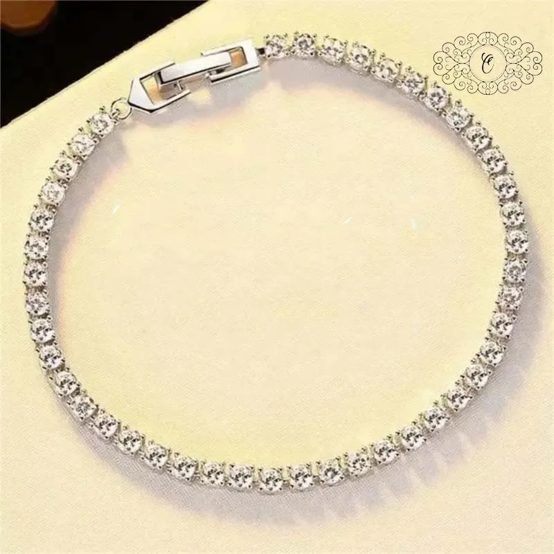 Браслет-цепочка из сверкающего муассанита и стерлингового серебра, элегантный ювелирный подарок для нее
Браслет-цепочка из сверкающего муассанита и стерлингового серебра, элегантный ювелирный подарок для нее