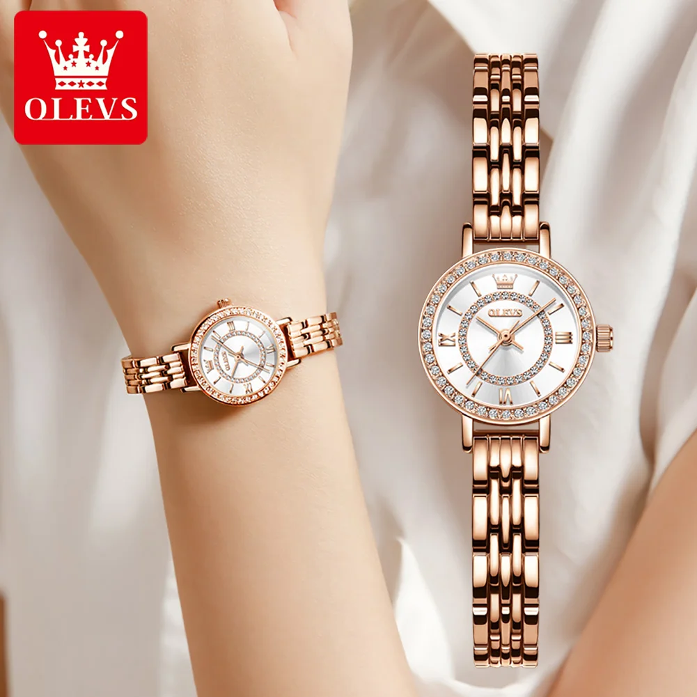 OLEVS Women's Watches Luxury Elegant Business Steel Strap Wristwatch with Diamonds Fashion Original Quartz Gifts Box For Ladies
OLEVS Women's Watches Luxury Elegant Business Steel Strap Wristwatch with Diamonds Fashion Original Quartz Gifts Box For Ladies