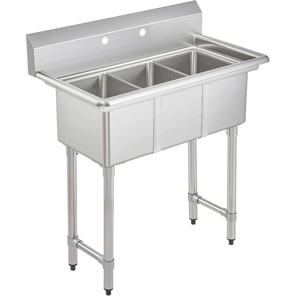 Мойка с 3 отделениями, 10x14x10 дюймов. Кухонная мойка с ситечками X-образные направляющие Backsplash, отдельно стоящая универсальная мойка с тройной чашей, C
Мойка с 3 отделениями, 10x14x10 дюймов. Кухонная мойка с ситечками X-образные направляющие Backsplash, отдельно стоящая универсальная мойка с тройной чашей, C