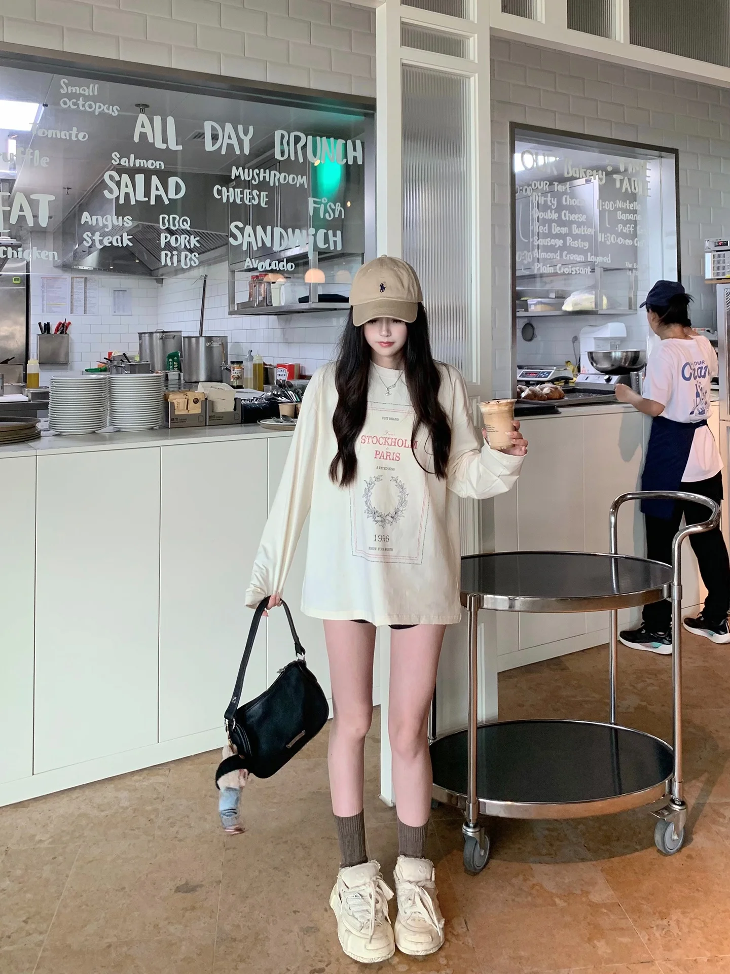 Cuitcuit American Retro Print Long Sve T-irt Women's Autumn Apricot Pure Cotton Loose Casual Top Cotton Leisure Sle
Cuitcuit American Retro Print Long Sve T-irt Women's Autumn Apricot Pure Cotton Loose Casual Top Cotton Leisure Sle