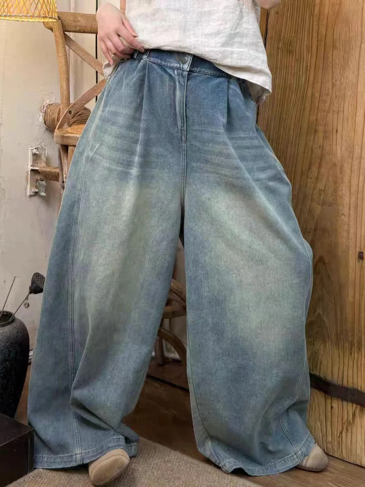 Новые весенние повседневные универсальные свободные узкие прямые джинсы с завышенной талией, женские широкие брюки, удобная посадка, классический синий джинсовый материал
Новые весенние повседневные универсальные свободные узкие прямые джинсы с завышенной талией, женские широкие брюки, удобная посадка, классический синий джинсовый материал