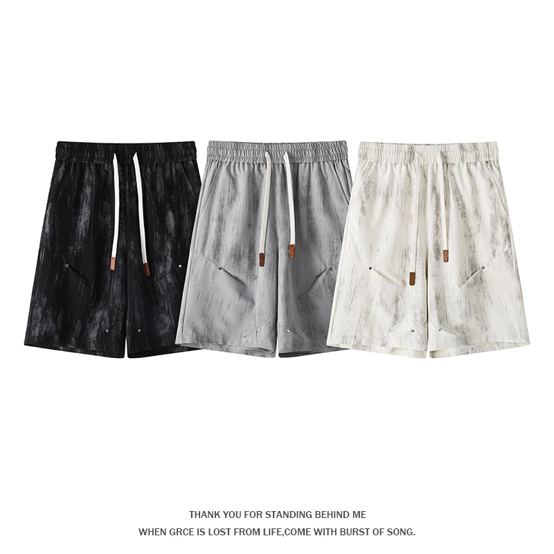 2026 For Men's Summer Retro Rivet Tie-dye Ice Silk Straight Five-point Loose Casual Cool Breathable Pants Elastic Waist Shorts
2026 For Men's Summer Retro Rivet Tie-dye Ice Silk Straight Five-point Loose Casual Cool Breathable Pants Elastic Waist Shorts