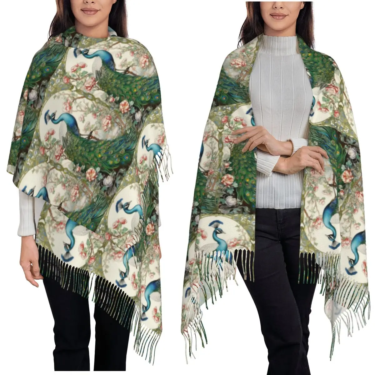 Милый и красивый шарф с перьями и животными в виде павлина, шарфы с кисточками для женщин, мягкие теплые шали и накидки, большая осенне-зимняя шаль
Милый и красивый шарф с перьями и животными в виде павлина, шарфы с кисточками для женщин, мягкие теплые шали и накидки, большая осенне-зимняя шаль
