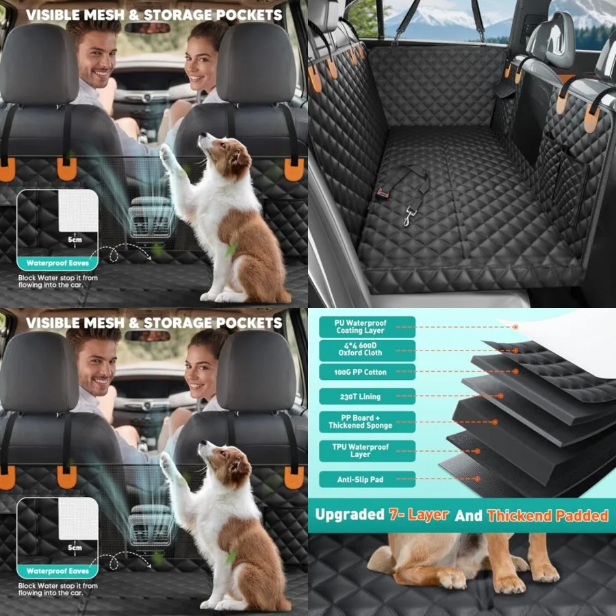 Ultra Dog Car Seat Cover Back Seat, Waterproof Dog Hammock for Car with Mesh Window and Pocket, Pet Rear Seat Cover Protector H
Ultra Dog Car Seat Cover Back Seat, Waterproof Dog Hammock for Car with Mesh Window and Pocket, Pet Rear Seat Cover Protector H