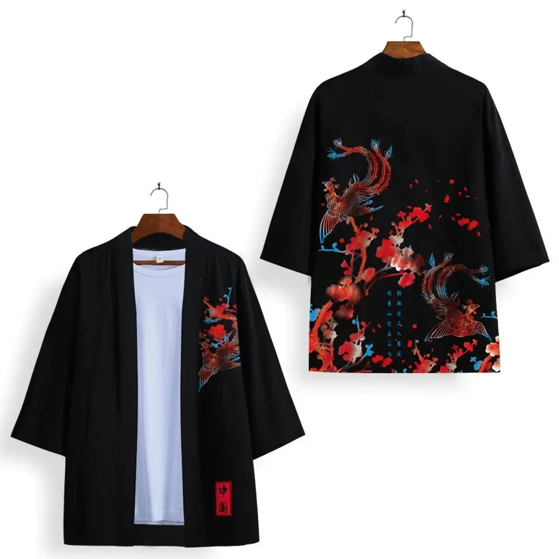 Fashion Beach Clothing Harajuku Cardigan Yukata Chinese Style Print Patchwork Kimono Shirt Men Japanese Traditional Haori Women
Fashion Beach Clothing Harajuku Cardigan Yukata Chinese Style Print Patchwork Kimono Shirt Men Japanese Traditional Haori Women