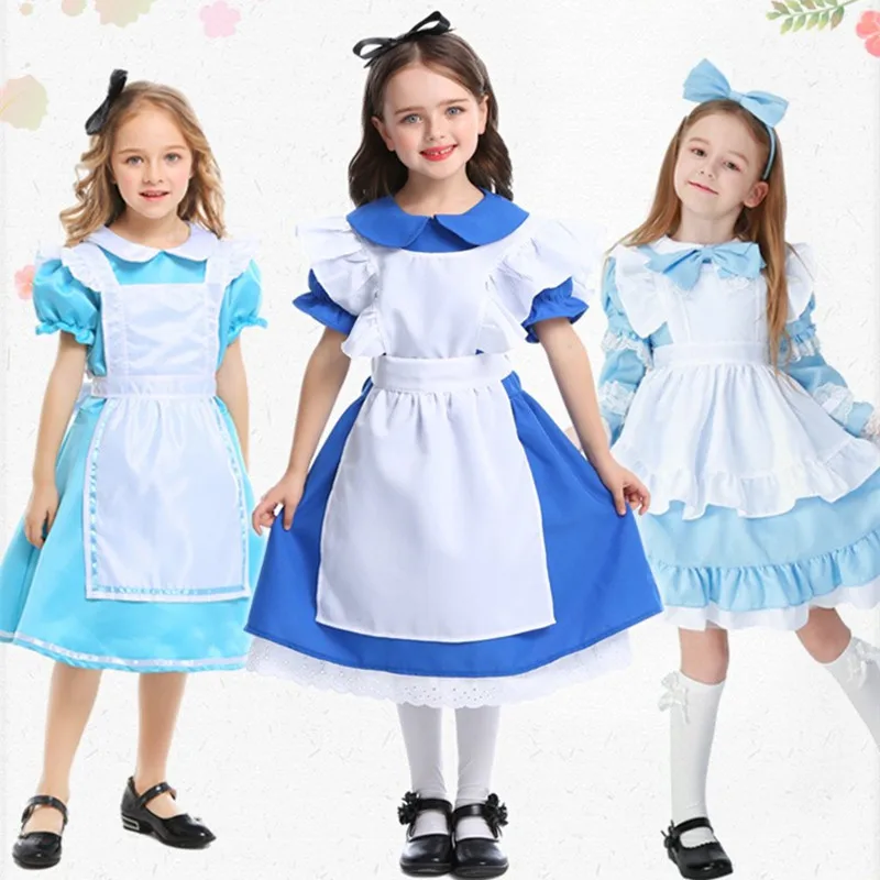 Blue Alice in Wonderland Maidsuit Children's Costume Halloween Princess Skirt Performance Outfit Polyester Fiber 100%
Blue Alice in Wonderland Maidsuit Children's Costume Halloween Princess Skirt Performance Outfit Polyester Fiber 100%