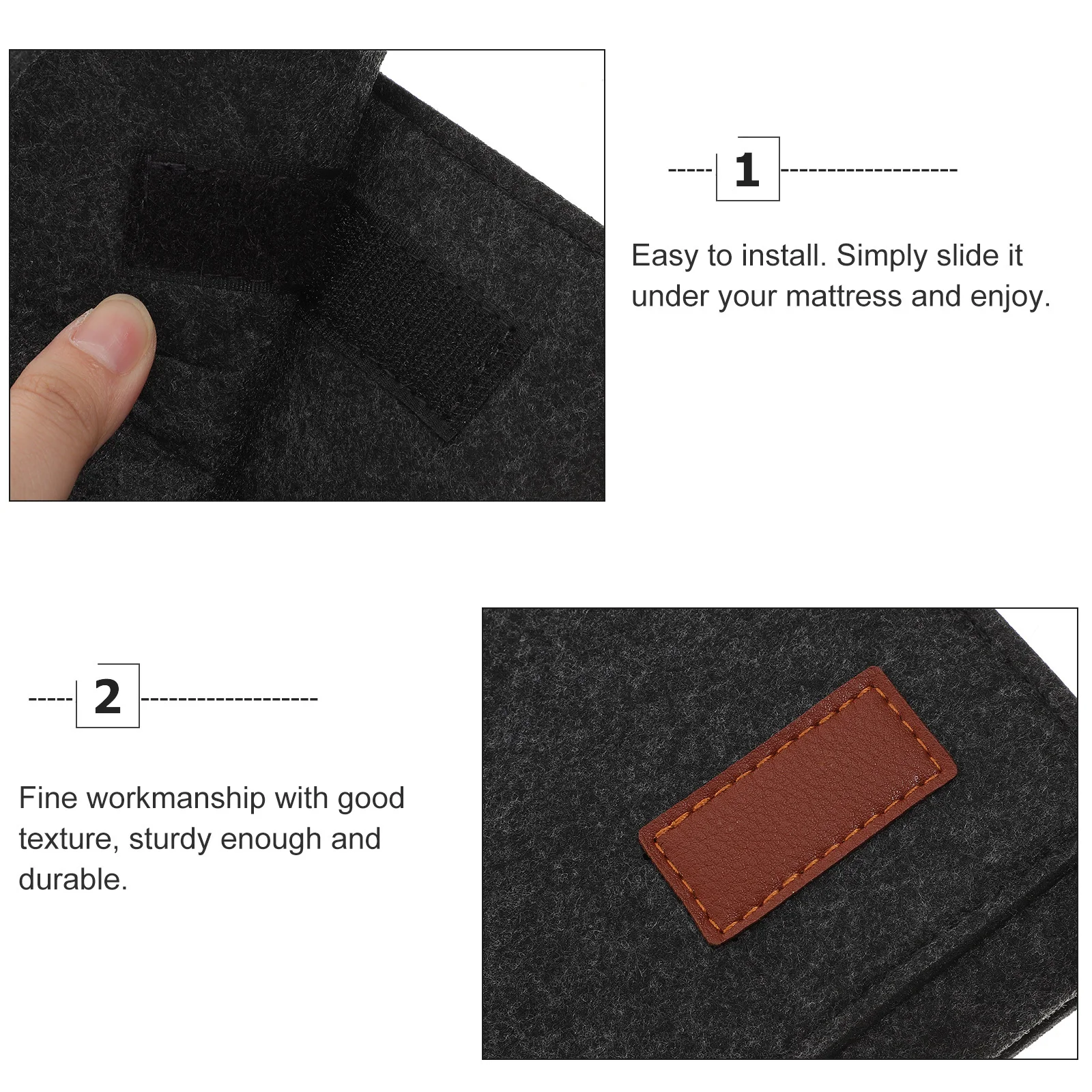 1pc Felt Storage Bag Large Capacity Bedside Organizer For Laptop Phone Books Glasses Under Mattress Dark Grey Slim
1pc Felt Storage Bag Large Capacity Bedside Organizer For Laptop Phone Books Glasses Under Mattress Dark Grey Slim