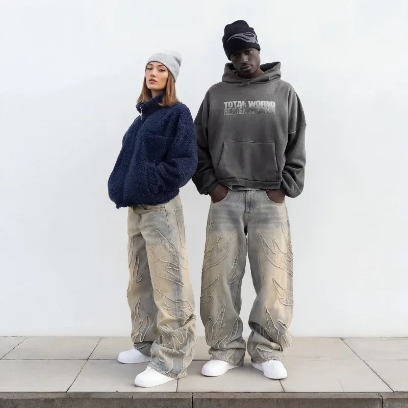 American Vintage High Street Gothic Hip-hop Denim Pants for Men Y2k Japan Korean Streetwear Men's Baggy Wide-leg Pants Jeans
American Vintage High Street Gothic Hip-hop Denim Pants for Men Y2k Japan Korean Streetwear Men's Baggy Wide-leg Pants Jeans
