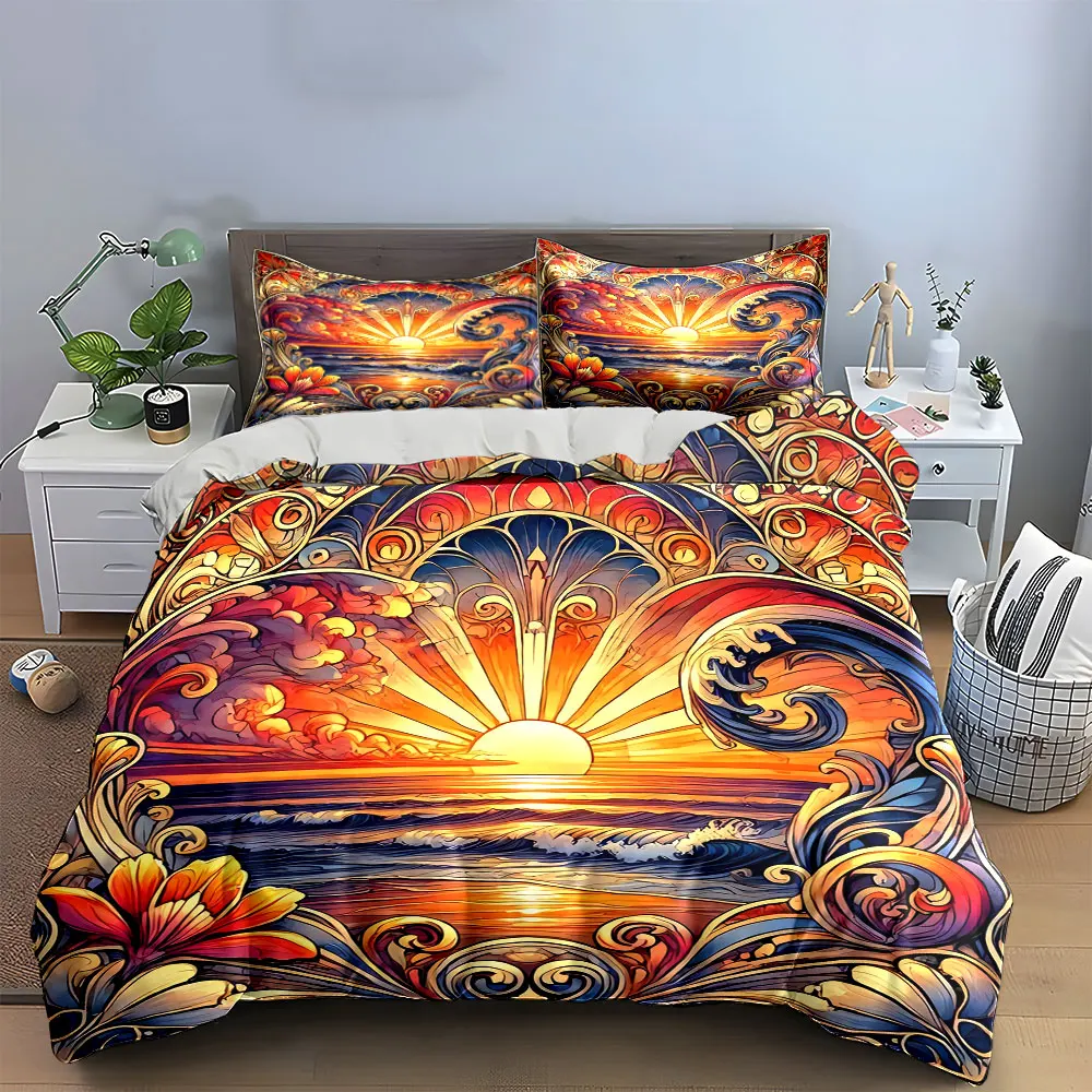 Sunset Ocean Decorative Set Bedding Set with 1 Duvet Cover 2 Pillowcases Single Double King Queen, Gift
Sunset Ocean Decorative Set Bedding Set with 1 Duvet Cover 2 Pillowcases Single Double King Queen, Gift