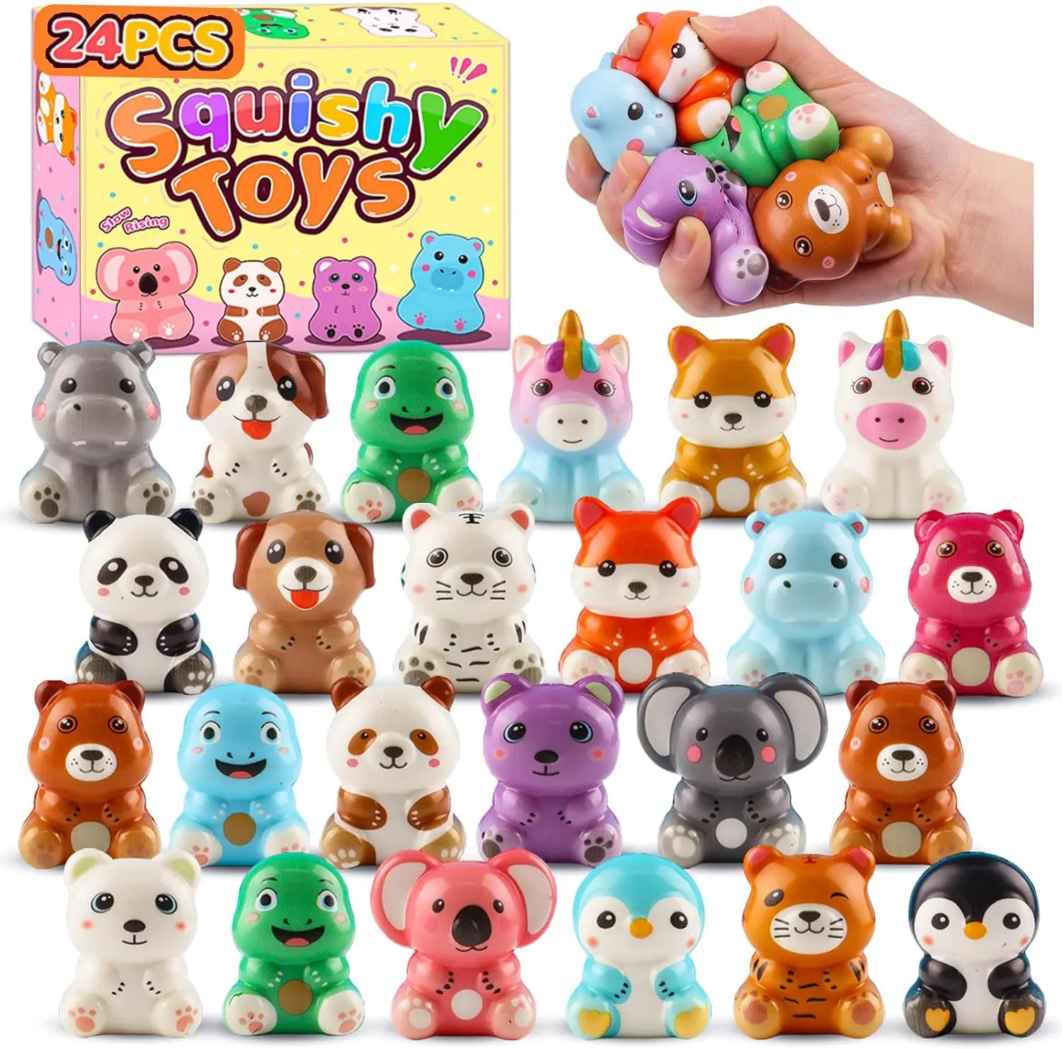 24 PCS Animal Slow Rising Squishy Toys, Party Favors, Goodie Bags Stuffers, Classroom Prizes, Birthday Gifts
24 PCS Animal Slow Rising Squishy Toys, Party Favors, Goodie Bags Stuffers, Classroom Prizes, Birthday Gifts