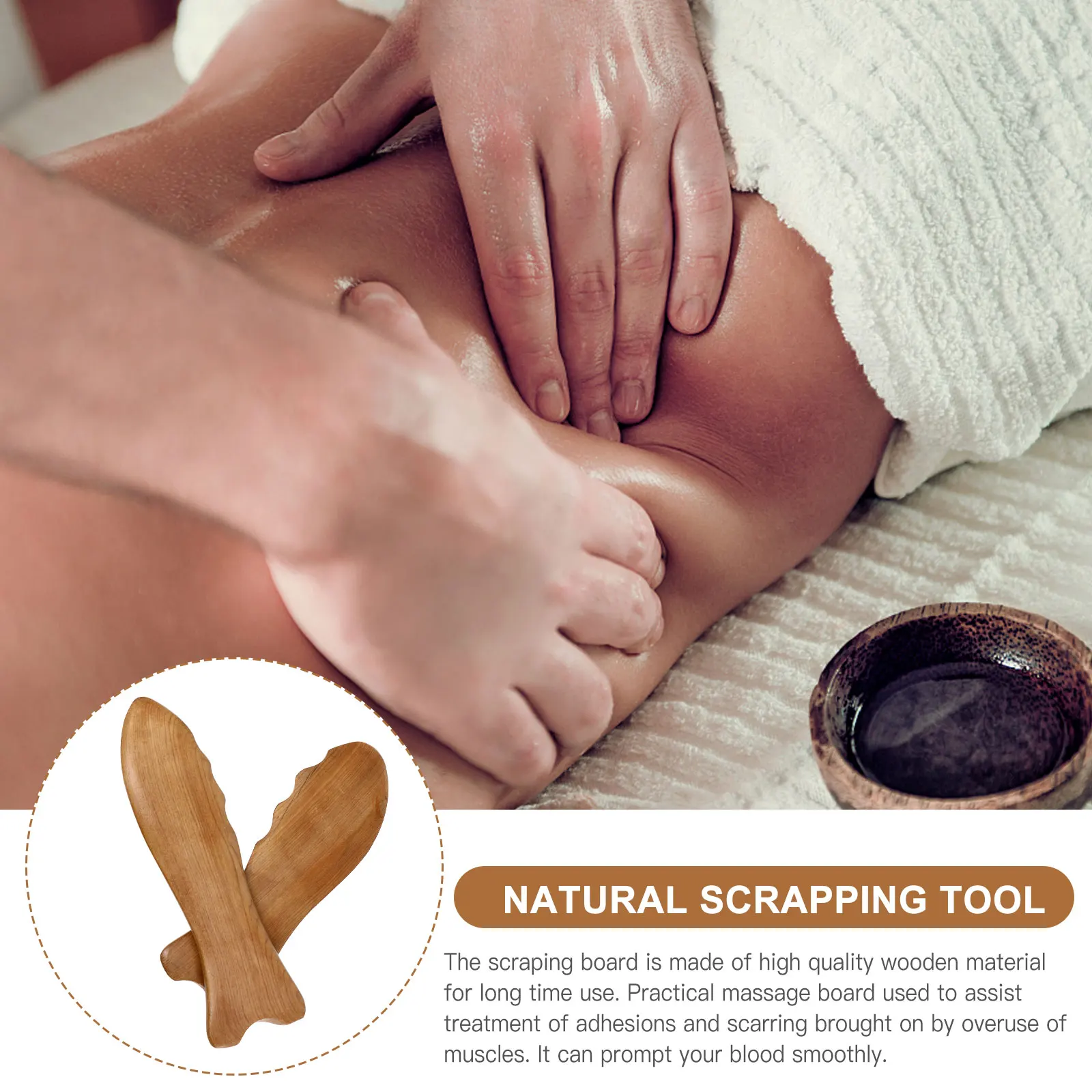 2 pcs Wooden Scraping Board Natural Massage Scraper For Face Neck Shoulder Back Body Meridians Skin-Friendly 
2 pcs Wooden Scraping Board Natural Massage Scraper For Face Neck Shoulder Back Body Meridians Skin-Friendly