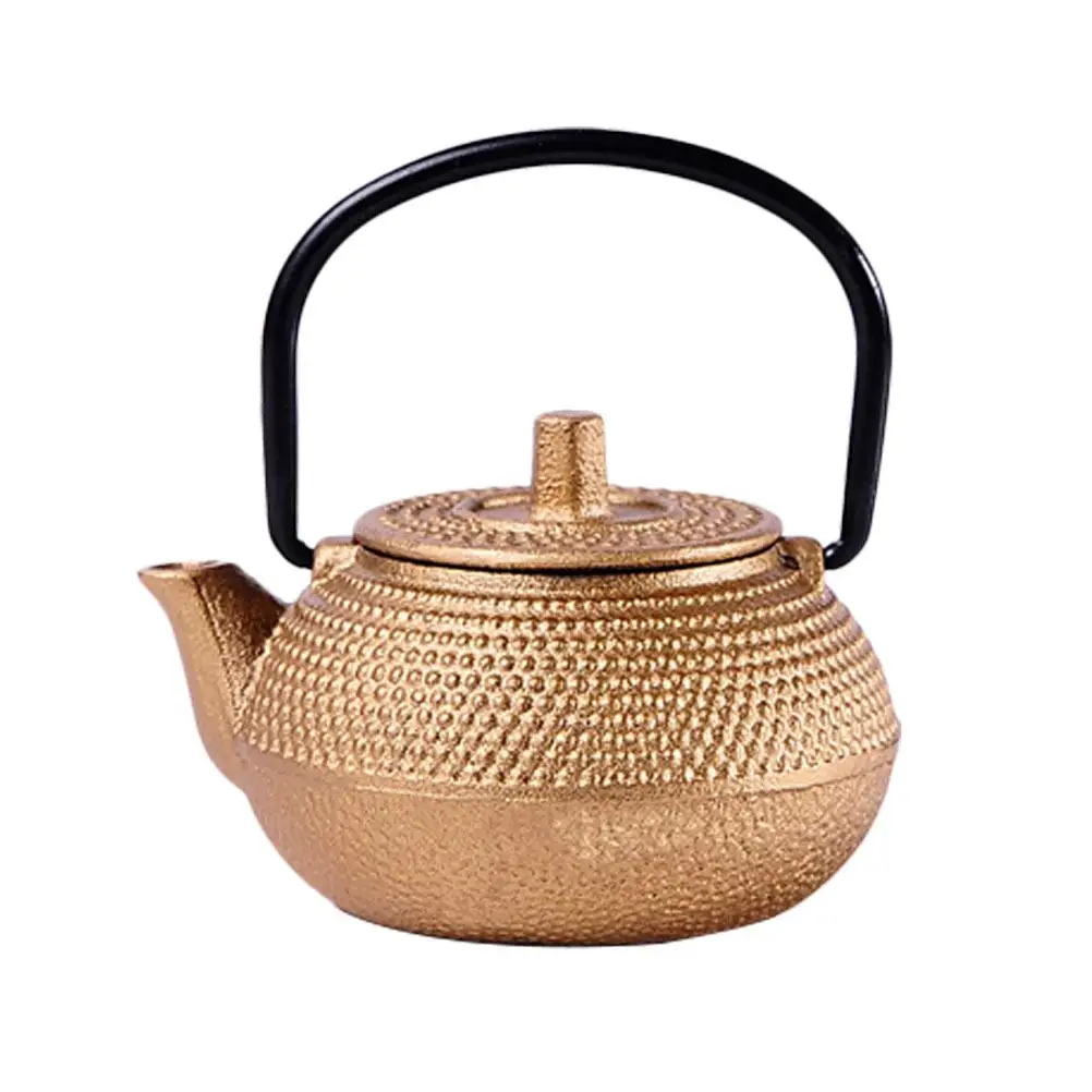 Mini Iron Kettle Tea Set Cast Stovetop Teapot Small Golden Rustproof Healthy Kitchen Utensils
Mini Iron Kettle Tea Set Cast Stovetop Teapot Small Golden Rustproof Healthy Kitchen Utensils
