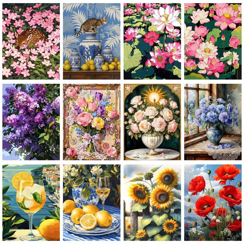 CHENISTORY DIY Picture By Number Flowers Kits Painting By Numbers Drawing On Canvas HandPainted Decoration
CHENISTORY DIY Picture By Number Flowers Kits Painting By Numbers Drawing On Canvas HandPainted Decoration