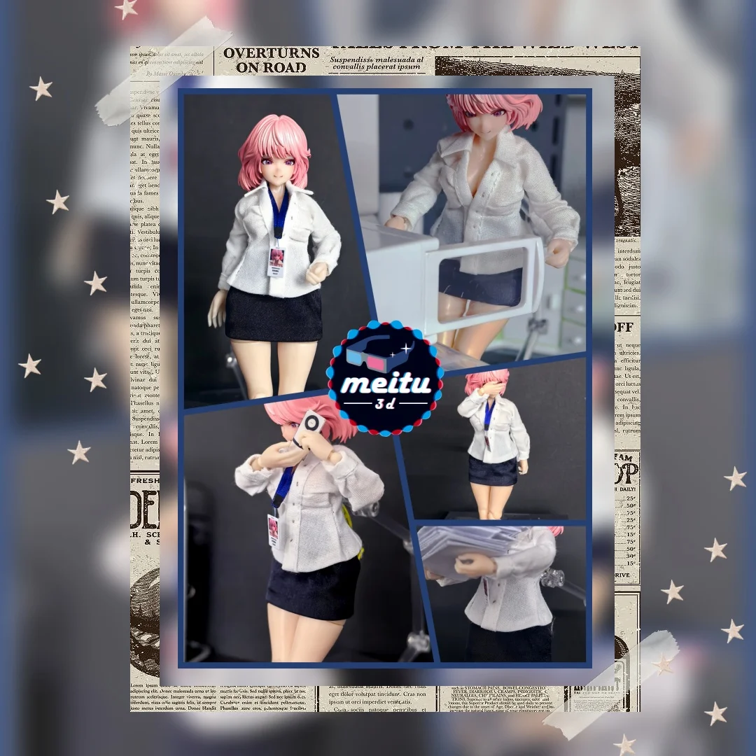 【Clothing Only】Handmade 1/12 Navy Blue Suit Jacket Elegant Skirt Workplace OL Uniform Set For 6inchs Snail shell Action Figures
【Clothing Only】Handmade 1/12 Navy Blue Suit Jacket Elegant Skirt Workplace OL Uniform Set For 6inchs Snail shell Action Figures