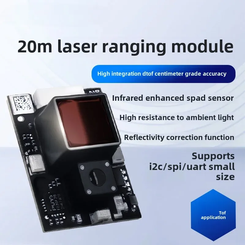20 Meter Small Volume Highly Integrated DToF Laser Ranging Module Infrared LiDAR Module
20 Meter Small Volume Highly Integrated DToF Laser Ranging Module Infrared LiDAR Module