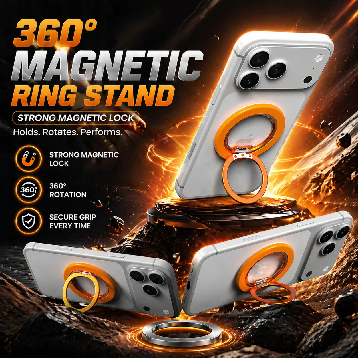 AIPEKE Universal Magnetic Phone Holder desk stand 360° Rotation Desktop Holder Cellphone Bracket Smartphone Hand Grip Support
AIPEKE Universal Magnetic Phone Holder desk stand 360° Rotation Desktop Holder Cellphone Bracket Smartphone Hand Grip Support