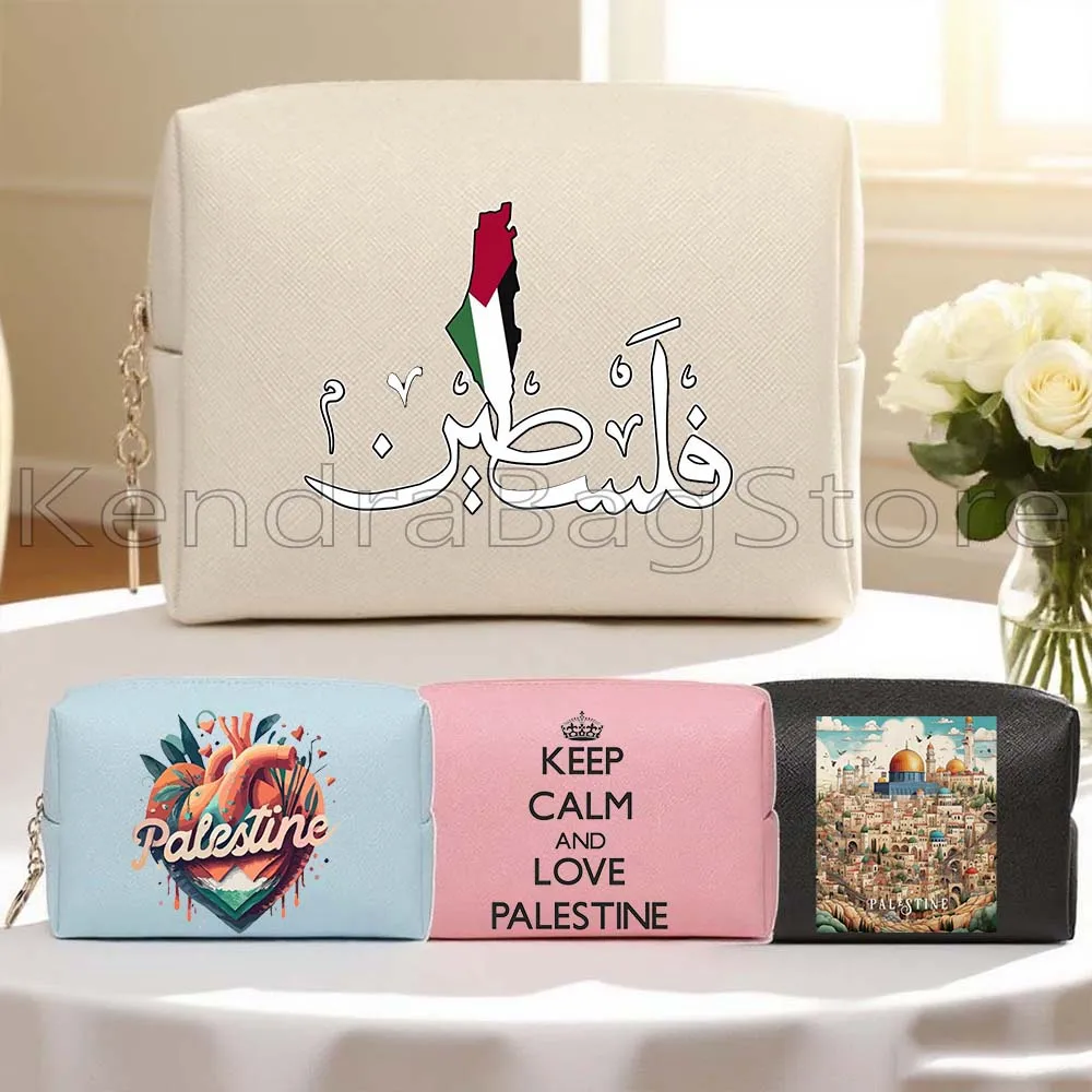 Floral Arabic Calligraphy Arab Keffiyeh Kufiya Folk Embroidery Tatreez Art PU Leather Cosmetic Bag Women Waterproof Makeup Bags
Floral Arabic Calligraphy Arab Keffiyeh Kufiya Folk Embroidery Tatreez Art PU Leather Cosmetic Bag Women Waterproof Makeup Bags