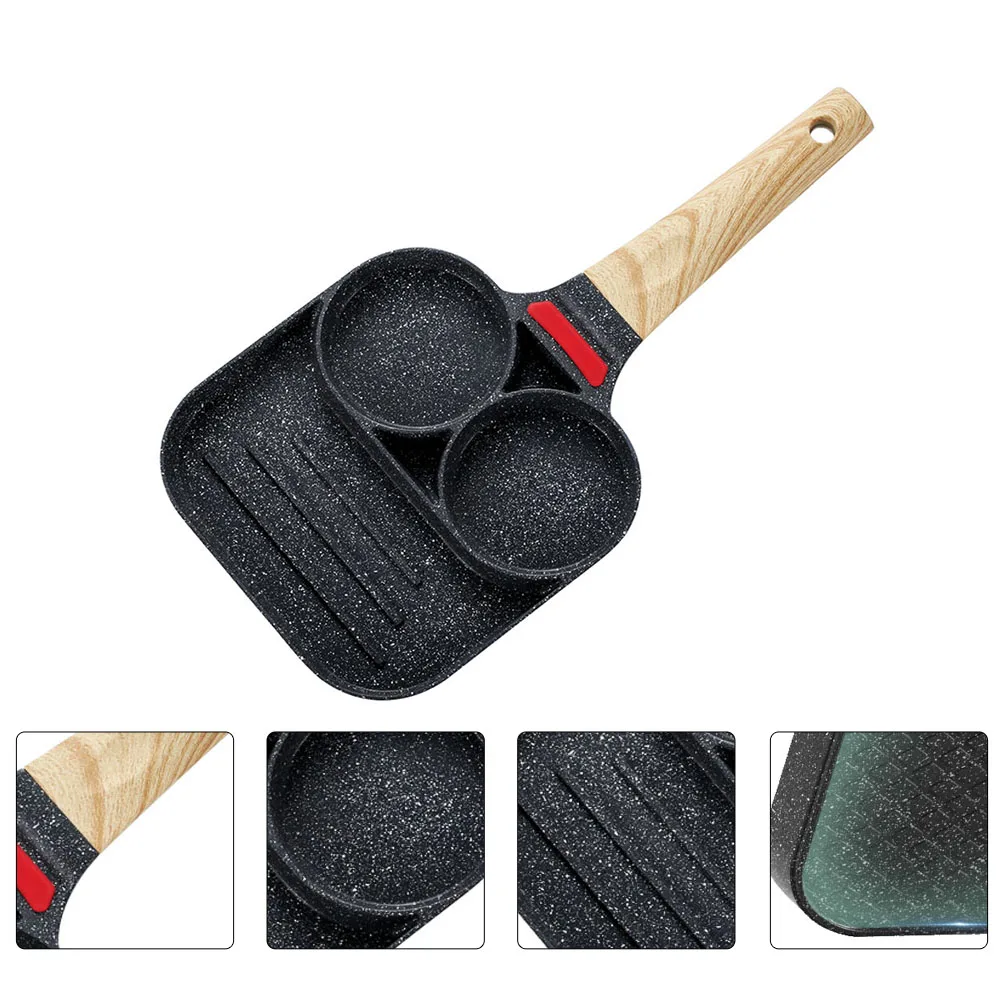 Non Stick Egg 3-Section Omelette Pan Non-Stick Frying Pan Breakfast Skillet Long Handle Heat Resistant Kitchen Accessory
Non Stick Egg 3-Section Omelette Pan Non-Stick Frying Pan Breakfast Skillet Long Handle Heat Resistant Kitchen Accessory