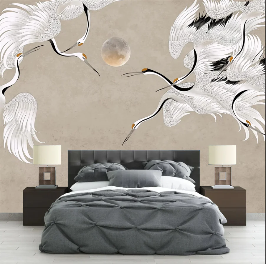 Chinese style phoenix gray mural white line art dark gray background white crane auspicious cloud goldfish painting wallpaper
Chinese style phoenix gray mural white line art dark gray background white crane auspicious cloud goldfish painting wallpaper