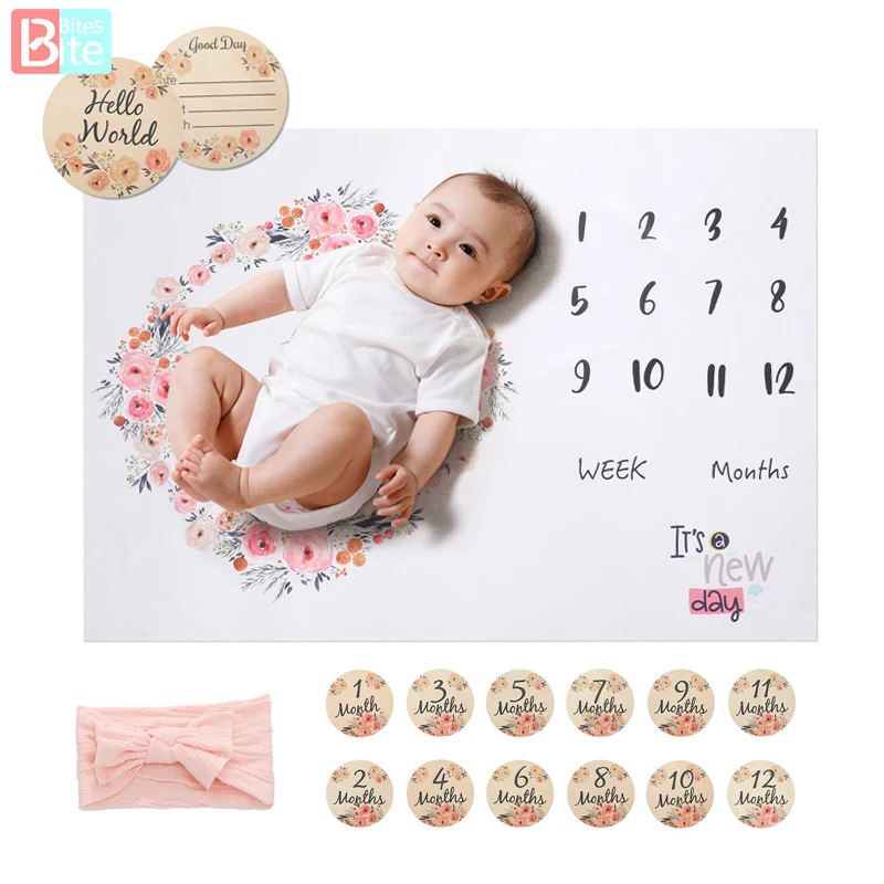 Bite Bite 8PCS Newborn Baby Monthly Growth Milestone Blanket Photography Props with Hair Band Milestone Card Baby Accessories
Bite Bite 8PCS Newborn Baby Monthly Growth Milestone Blanket Photography Props with Hair Band Milestone Card Baby Accessories