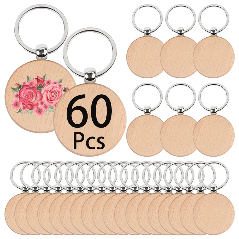 60Pcs Blank Wooden Keychain Dog Tags Key Ring Rectangular Key ID DIY Wooden Pendant Gift
60Pcs Blank Wooden Keychain Dog Tags Key Ring Rectangular Key ID DIY Wooden Pendant Gift