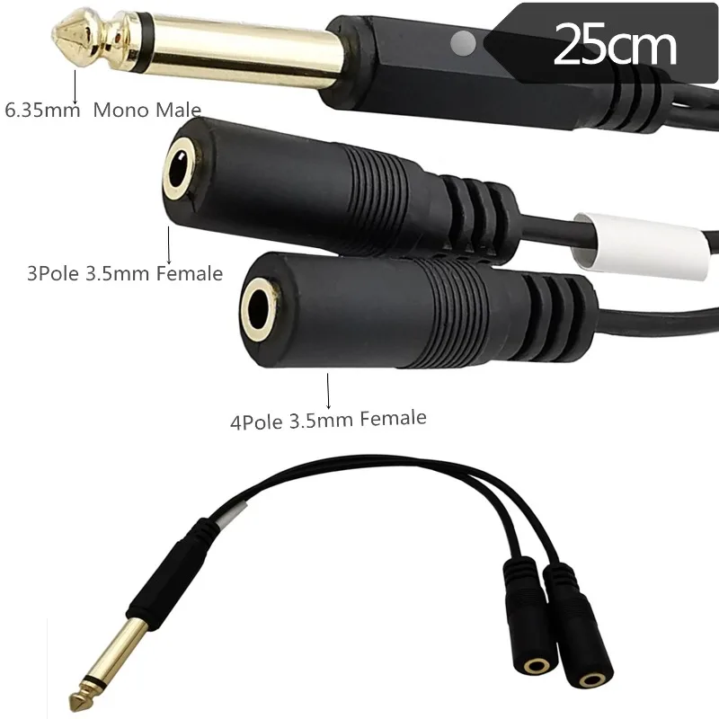 6.35mm One-point-two Audio Cable 6.5 Mono Mono Revolution Dual 3.5 3-level Female + 4-level Female Audio Cable
6.35mm One-point-two Audio Cable 6.5 Mono Mono Revolution Dual 3.5 3-level Female + 4-level Female Audio Cable