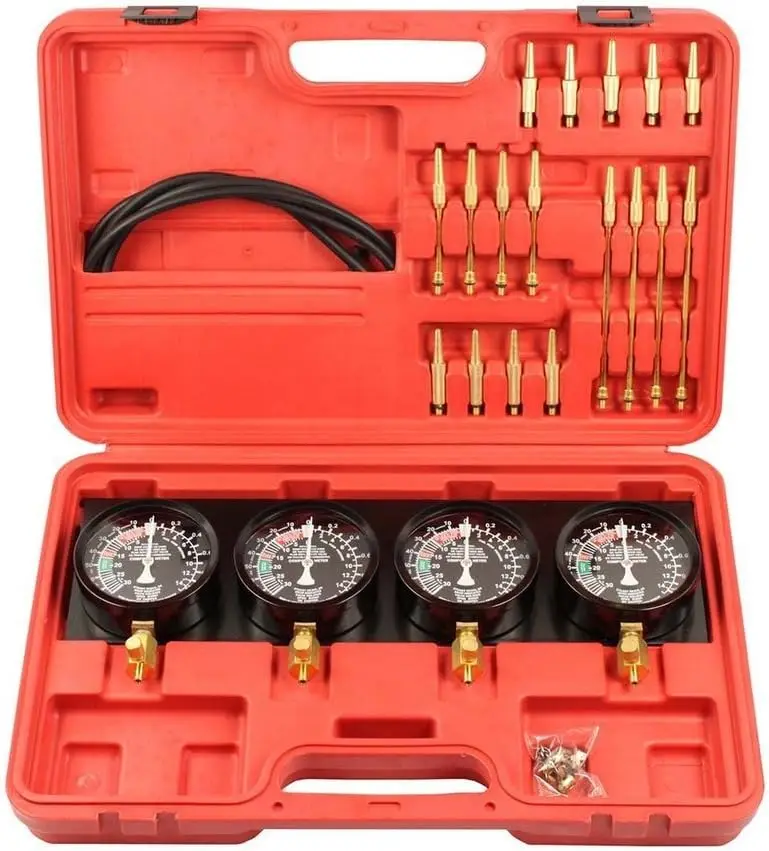 Universal 4-Gauge Carburetor Synchronizer Tool Kit for Motorcycle Tuning and Adjustment
Universal 4-Gauge Carburetor Synchronizer Tool Kit for Motorcycle Tuning and Adjustment