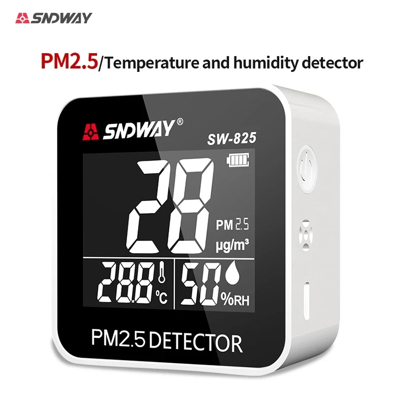 Монитор качества воздуха Sndway, анализатор газа PM2.5, детектор частиц, измерение температуры и влажности, инструменты для детектора газа
Монитор качества воздуха Sndway, анализатор газа PM2.5, детектор частиц, измерение температуры и влажности, инструменты для детектора газа