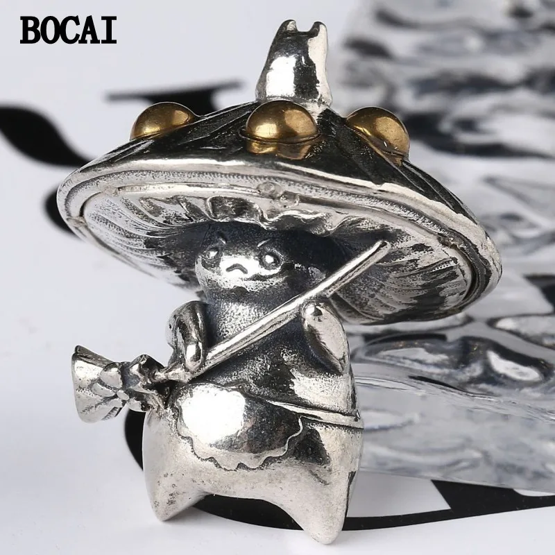 BOCAI New S925 Sterling Silver Fashion Creative Mushroom Little Soldier Cute Lover Pendant
BOCAI New S925 Sterling Silver Fashion Creative Mushroom Little Soldier Cute Lover Pendant