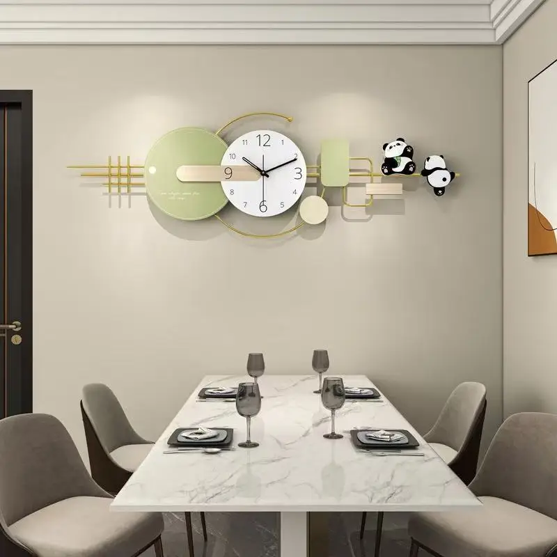 Wall Clock Living Room Light Luxury Clock Panda Decoration High-End Atmospheric Home Use No Need To Drill Holes For Installation
Wall Clock Living Room Light Luxury Clock Panda Decoration High-End Atmospheric Home Use No Need To Drill Holes For Installation