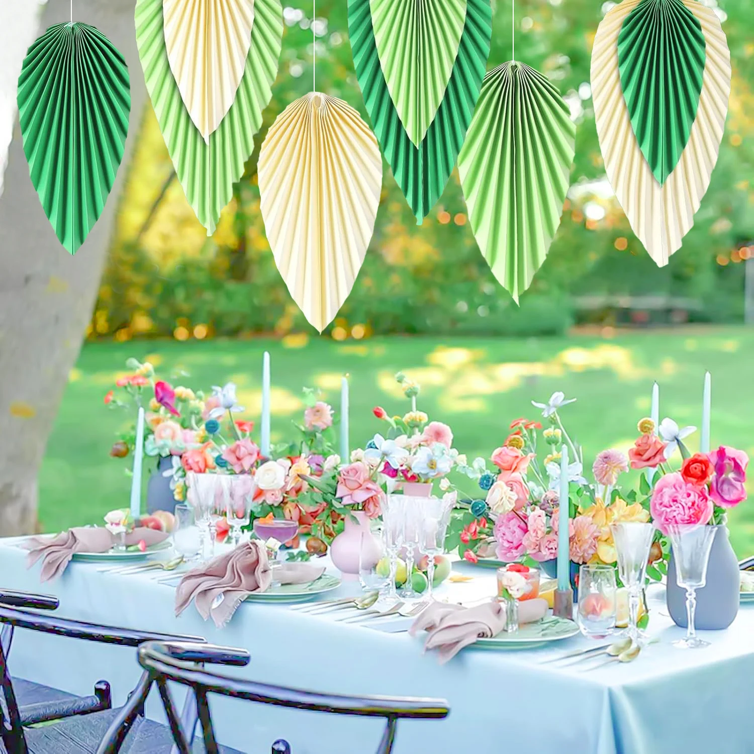 Green Beige Paper Leaf Fan Flower Hanging Background Decoration for Birthday Wedding Party Classroom Wall Backdrop Supplies
Green Beige Paper Leaf Fan Flower Hanging Background Decoration for Birthday Wedding Party Classroom Wall Backdrop Supplies