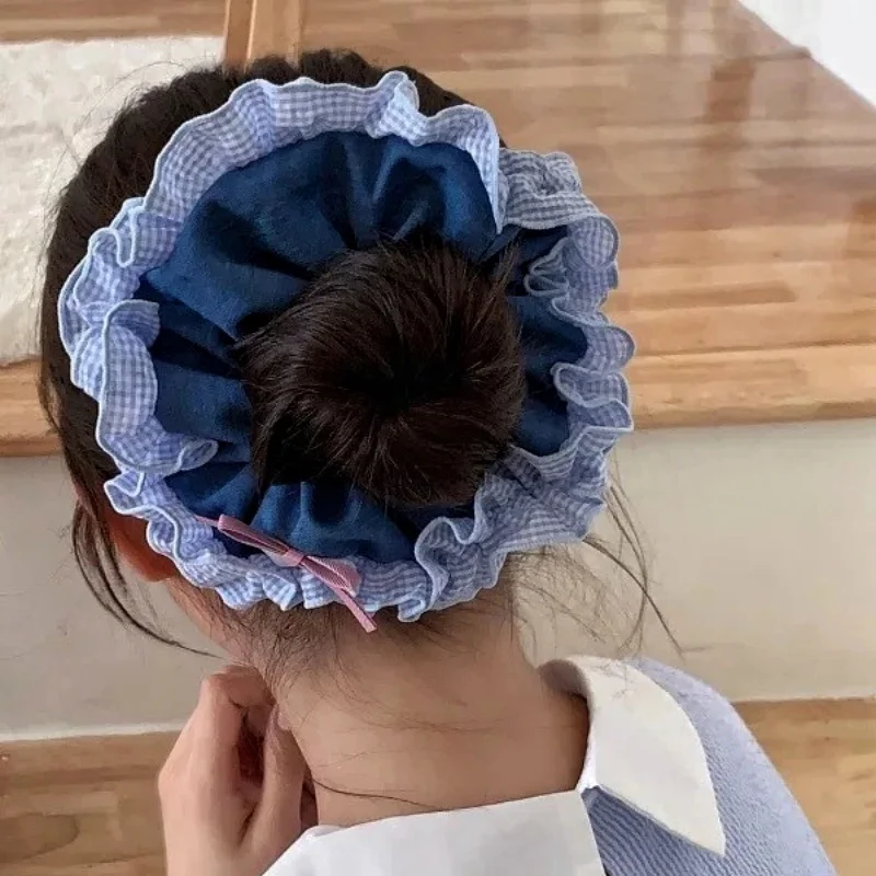 Large Blue Denim Hair Scrunchies Plaid Lace Patch-work Hair Ties Women Girls Elastic Head Bands Puffy Flower Hair Accessories
Large Blue Denim Hair Scrunchies Plaid Lace Patch-work Hair Ties Women Girls Elastic Head Bands Puffy Flower Hair Accessories