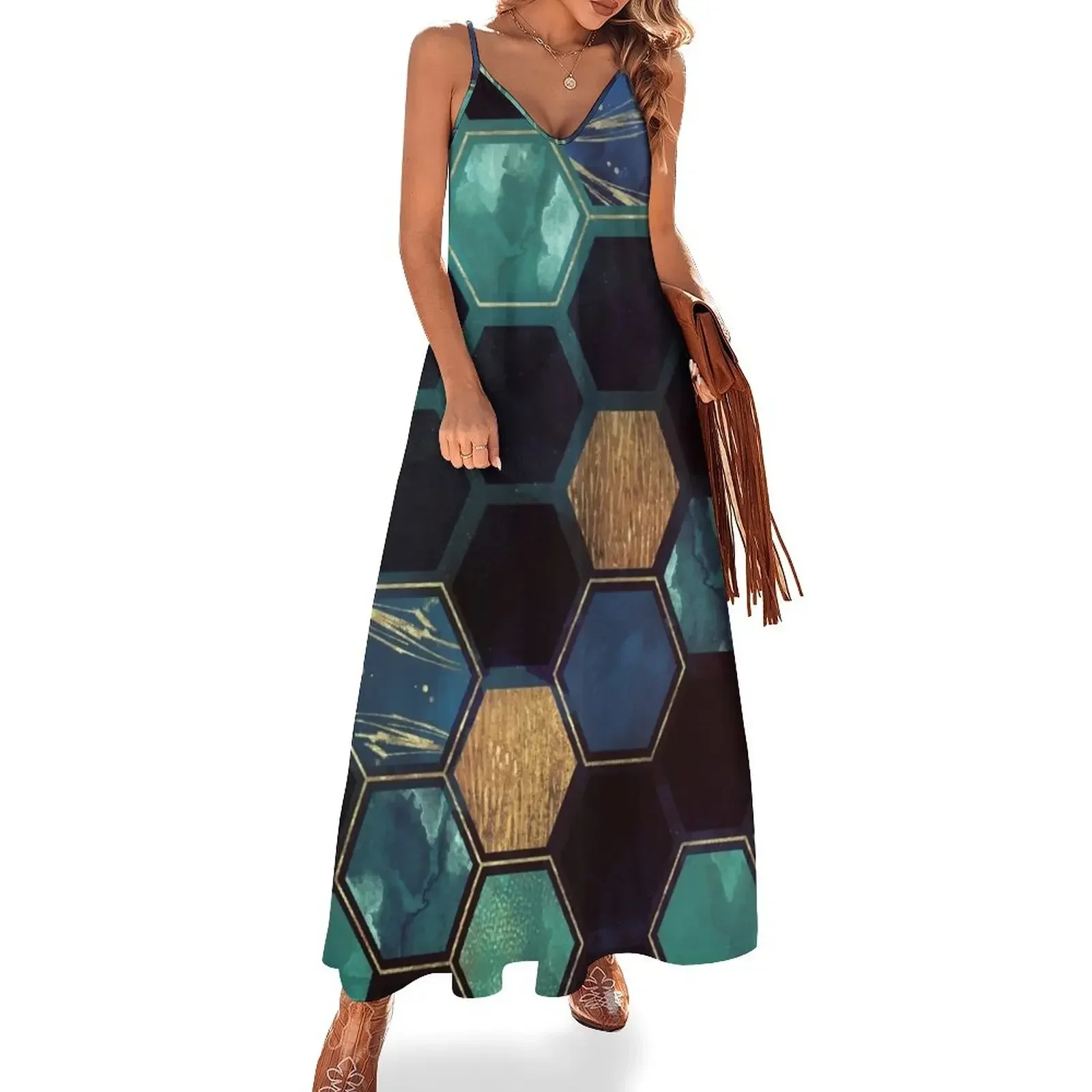 Blue and Gold Sleeveless Dress elegant women's sets Woman fashion summer dresses womens 2024 Dress
Blue and Gold Sleeveless Dress elegant women's sets Woman fashion summer dresses womens 2024 Dress
