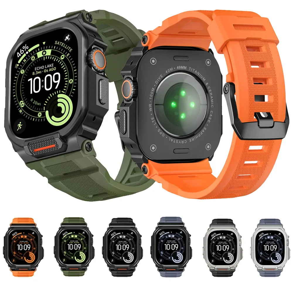 Чехол из цинкового сплава + силиконовый ремешок для Apple Watch ultra 3/2/1, 49 мм, легкий полуупаковка, встроенный ремешок для часов iWatch Ultra 49 мм
Чехол из цинкового сплава + силиконовый ремешок для Apple Watch ultra 3/2/1, 49 мм, легкий полуупаковка, встроенный ремешок для часов iWatch Ultra 49 мм