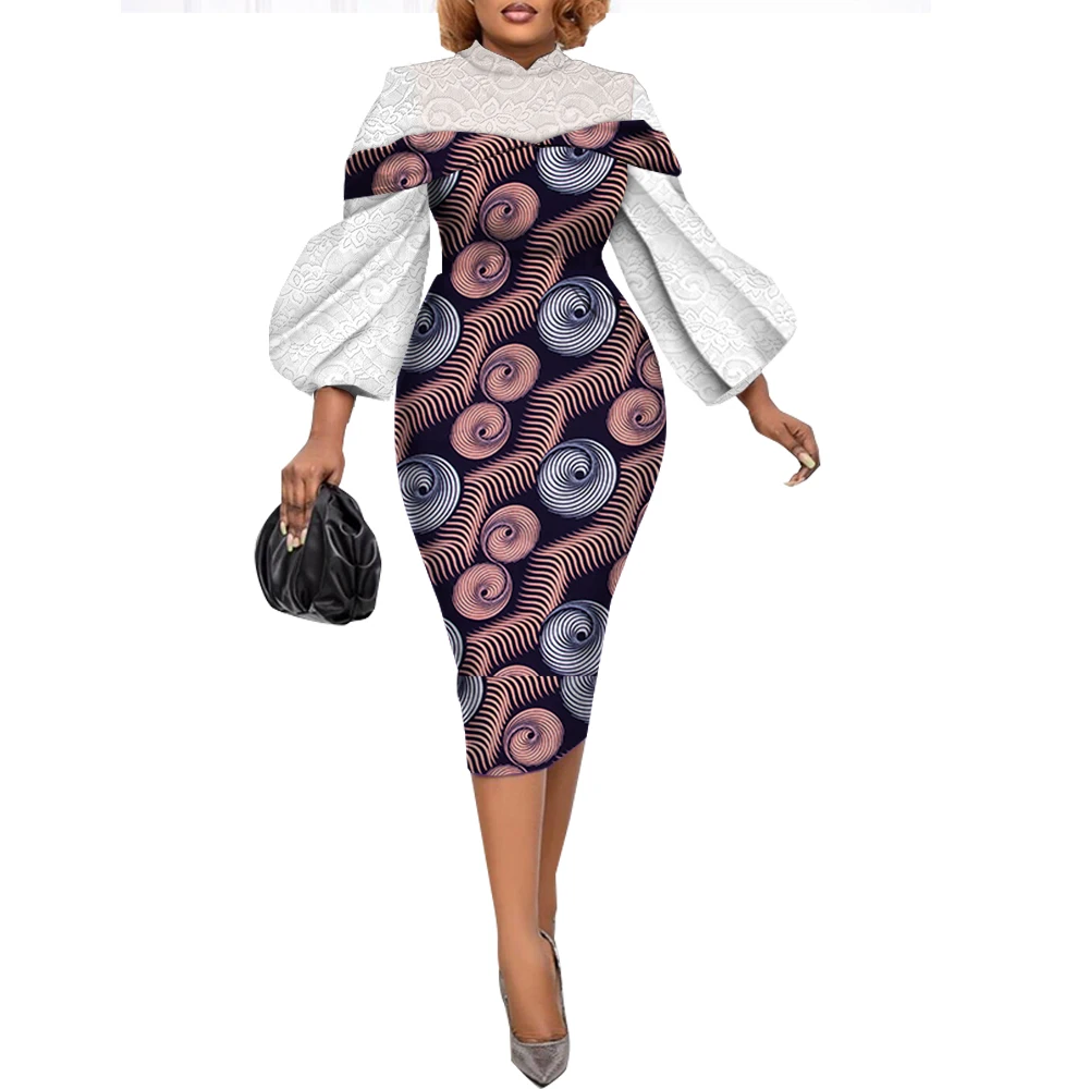 African Dresses for Women Elegant Bazin Riche Bubble Sleeve Bodycon Dress Evening Party Dress WY8880
African Dresses for Women Elegant Bazin Riche Bubble Sleeve Bodycon Dress Evening Party Dress WY8880