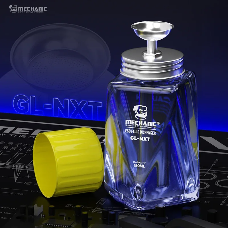 MECHANIC GL-NXT 150ml Press Water Storage Leak-proof Glass Alcohol Bottle For Mobile Phone Repair Glass Alcohol Bottle
MECHANIC GL-NXT 150ml Press Water Storage Leak-proof Glass Alcohol Bottle For Mobile Phone Repair Glass Alcohol Bottle