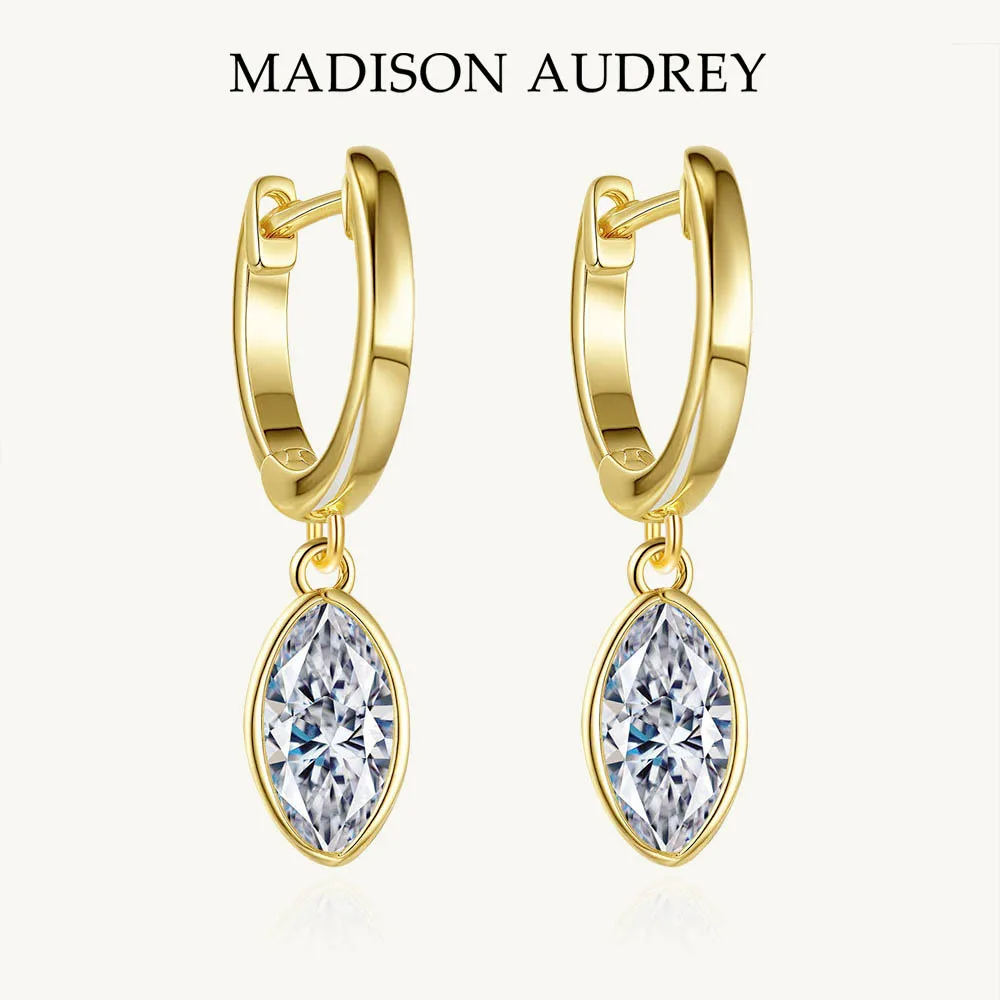 Total 1 Carat Marquise Cut Moissanite Drop Earrings 925 Sterling Silver Diamond Earrings for Women Girls Trendy Jewelry Gift
Total 1 Carat Marquise Cut Moissanite Drop Earrings 925 Sterling Silver Diamond Earrings for Women Girls Trendy Jewelry Gift