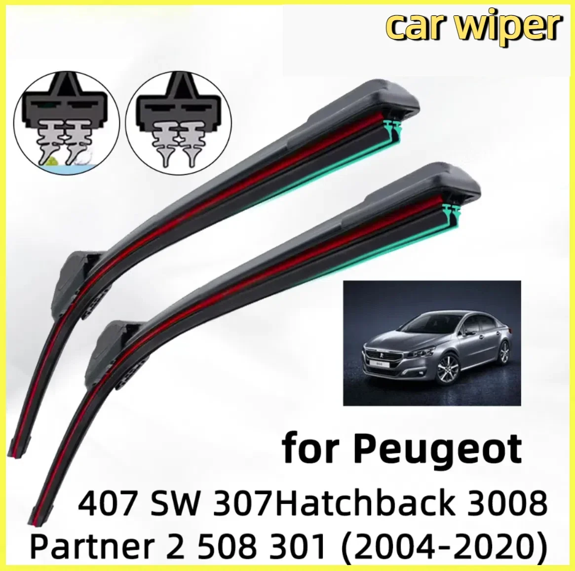 Double Rubber Car Wiper for Peugeot 307 Hatchback 407 Partner 2 3008 T9 Front Wiper Blades Brushes Cutter Accessories Windscreen
Double Rubber Car Wiper for Peugeot 307 Hatchback 407 Partner 2 3008 T9 Front Wiper Blades Brushes Cutter Accessories Windscreen