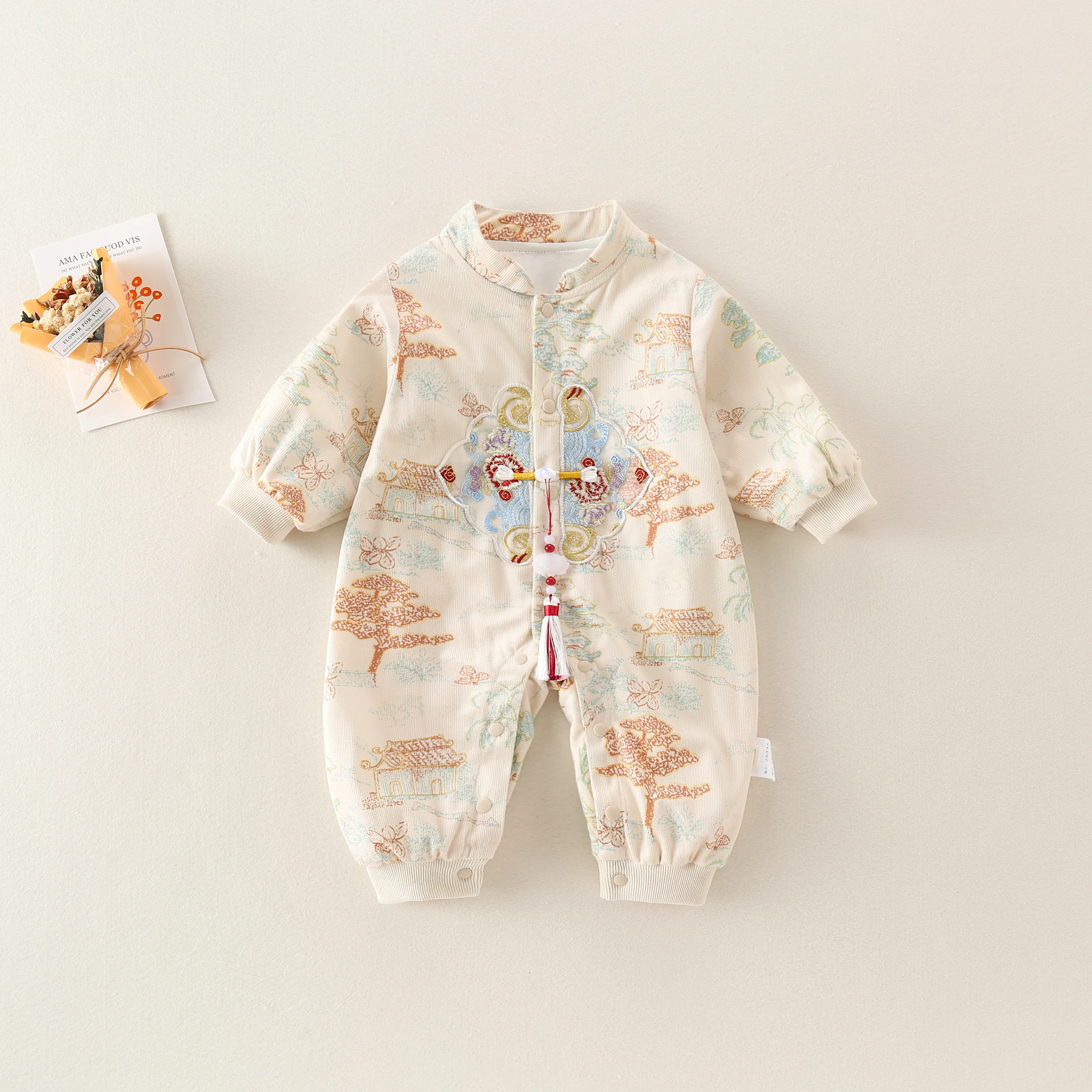 baby jumpsuits unisex babies clothes embroidery Tang suit bodysuits & one-pieces infant spring clothes
baby jumpsuits unisex babies clothes embroidery Tang suit bodysuits & one-pieces infant spring clothes