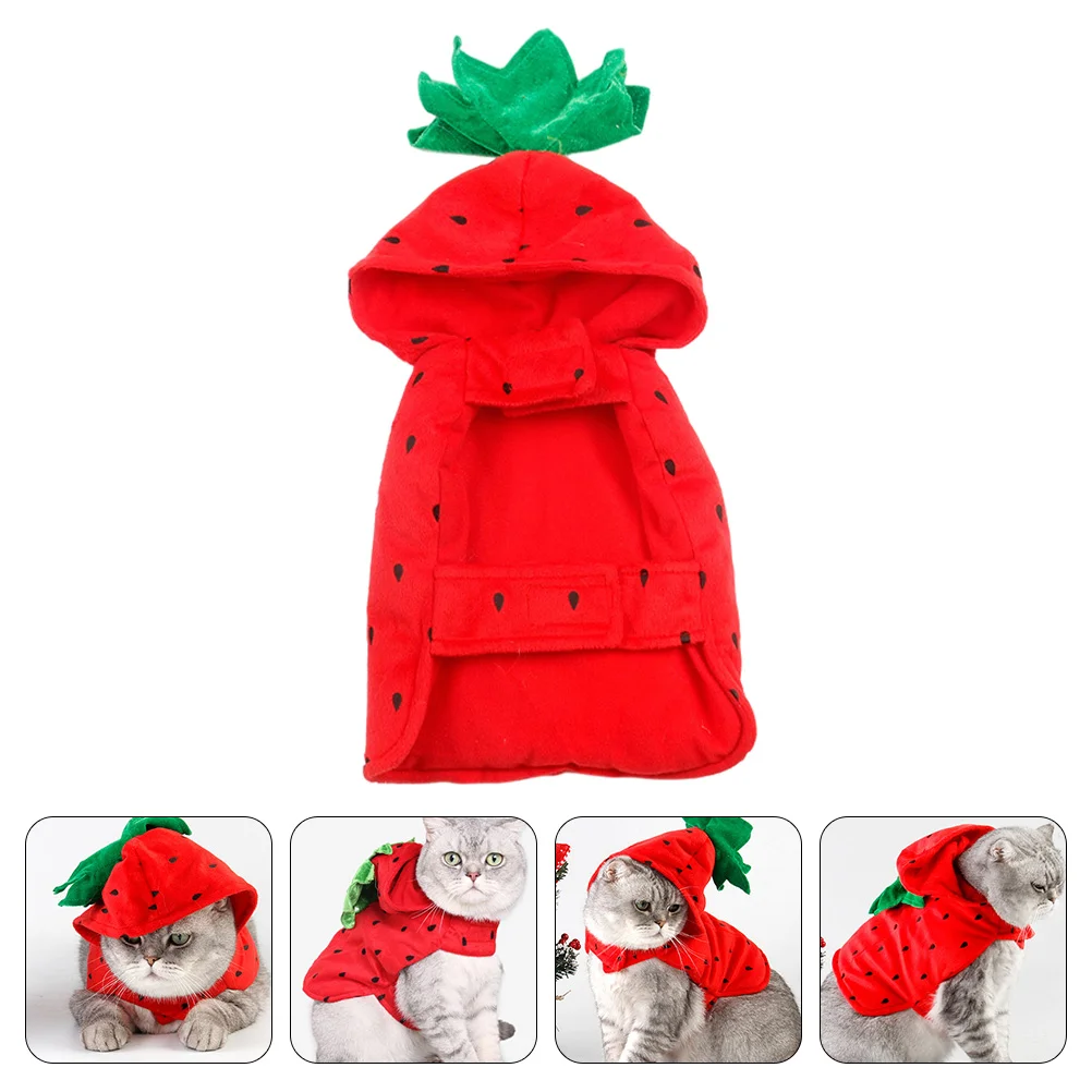 Strawberry Pet Costume Funny Hoodie Shirts for Small Dogs Cats Chihuahua Poodle Halloween Party Supplies
Strawberry Pet Costume Funny Hoodie Shirts for Small Dogs Cats Chihuahua Poodle Halloween Party Supplies
