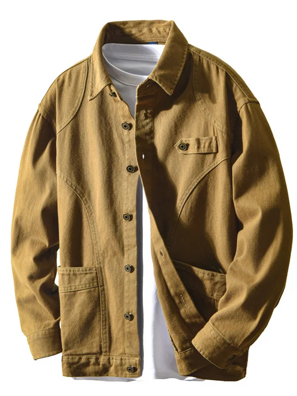 Retro American Waed Pure Cotton Workwear Jaet Men's Autumn Winter Loose Trendy Collar Coat Cotton Long Sve Color
Retro American Waed Pure Cotton Workwear Jaet Men's Autumn Winter Loose Trendy Collar Coat Cotton Long Sve Color