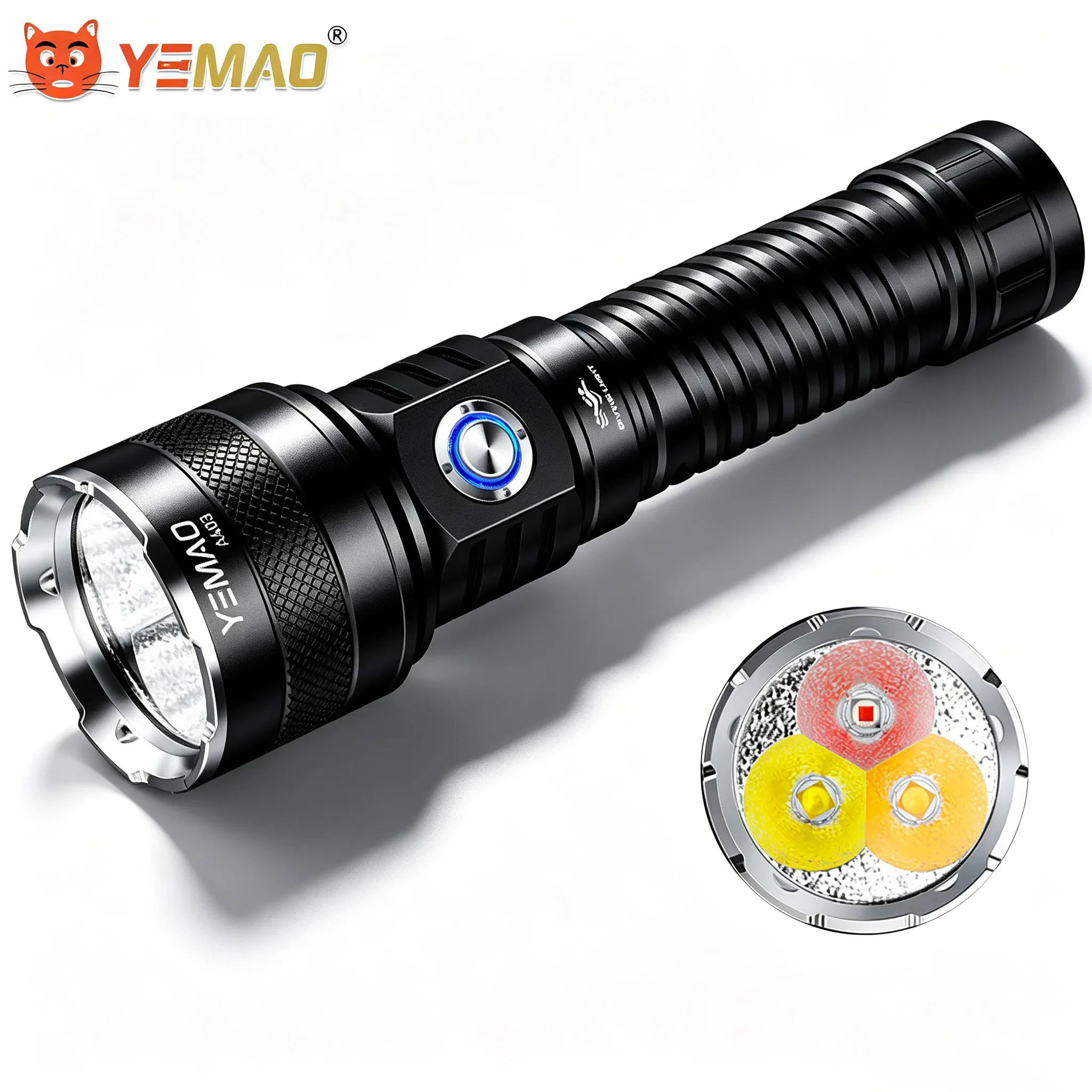 YEMAO IPX8 Diving Flashlight 30m Underwater Torch Triple Core LED White Yellow Red 12 Modes 26800 Battery USB-C 2500LM 600m Beam
YEMAO IPX8 Diving Flashlight 30m Underwater Torch Triple Core LED White Yellow Red 12 Modes 26800 Battery USB-C 2500LM 600m Beam