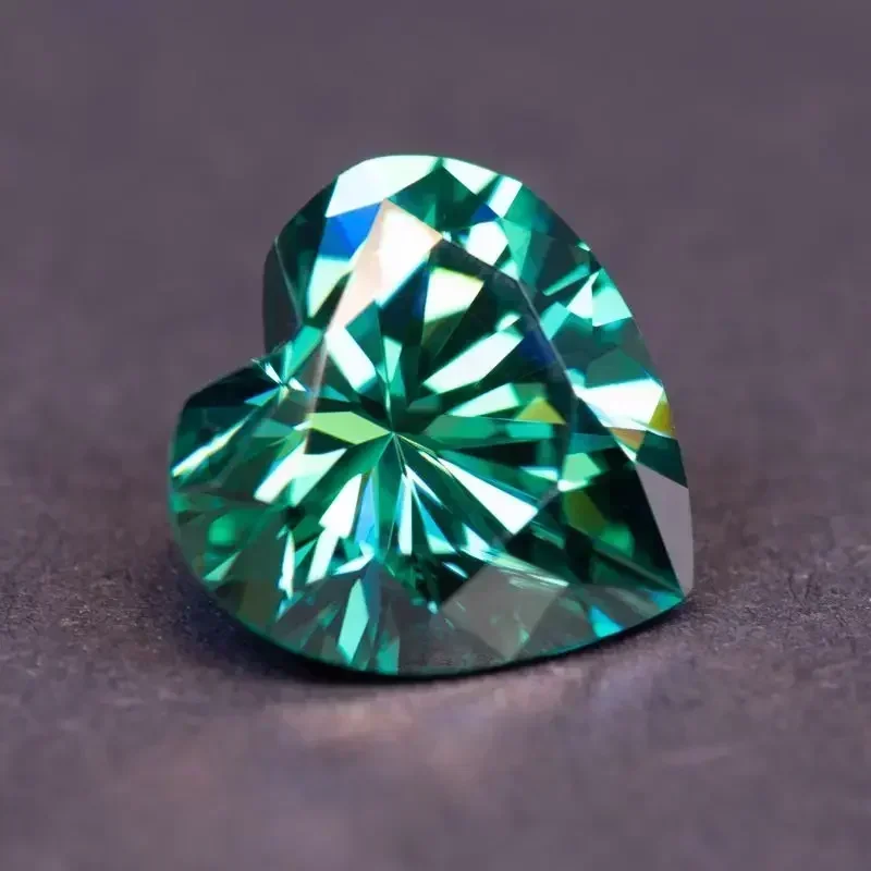 Heart Cut Moissanite Stone Natural Emerald Green Color Artificial Gemstone DIY Advanced Jewelry Making Materials with Re
Heart Cut Moissanite Stone Natural Emerald Green Color Artificial Gemstone DIY Advanced Jewelry Making Materials with Re