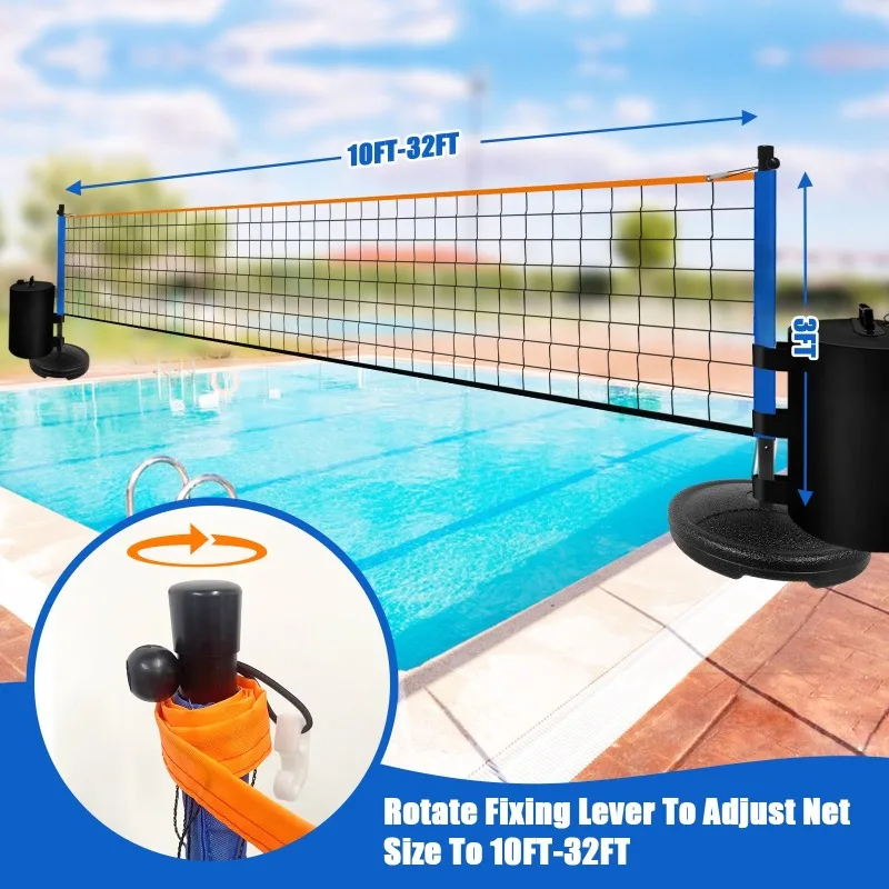 Portable Foldable Water Volleyball Net Set Movable Tennis Post Indoor Outdoor Entertainment Sports Equipment
Portable Foldable Water Volleyball Net Set Movable Tennis Post Indoor Outdoor Entertainment Sports Equipment